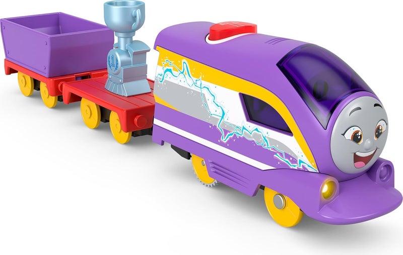 THOMAS & FRIENDS قطار لعبة كهربائي يتحدث مع محرك كينا وأصوات وعبوات شحن للعب التظاهر للأطفال من عمر 3 سنوات فما فوق - Image 1